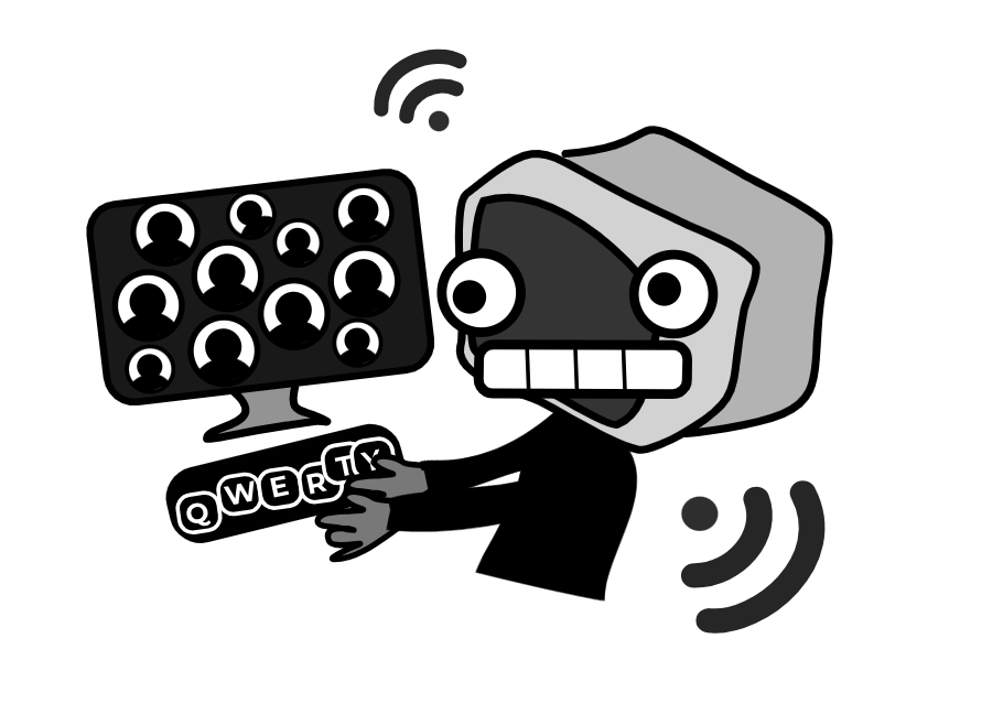 Laptop creature in a secure development training